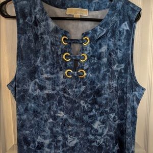 Michael Kors blue and white summer dress size XL